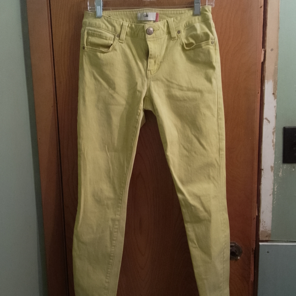 CAbi Women's Light‎ Yellow Skinny Jeans